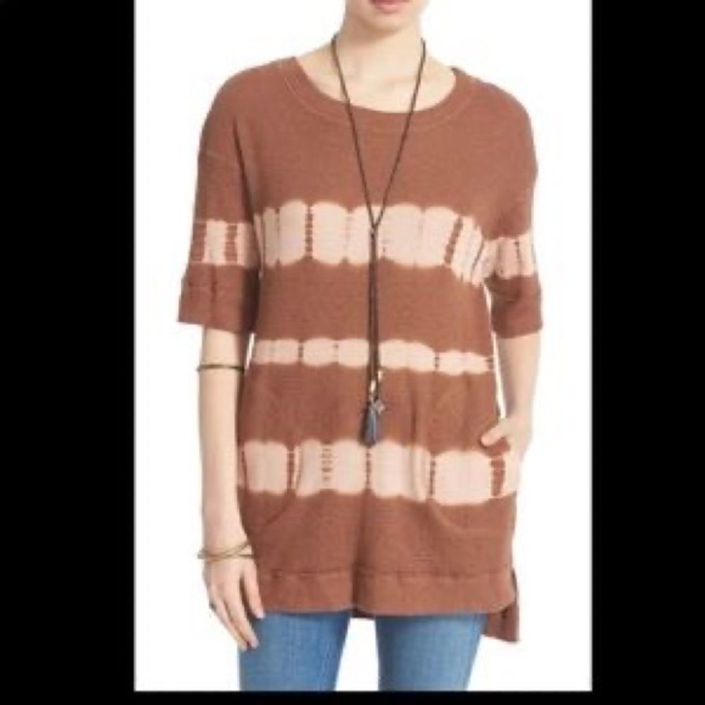 Free People We the Free FP 'Thermal Canyon' Tie Dye Tee Size‎ XS Brown